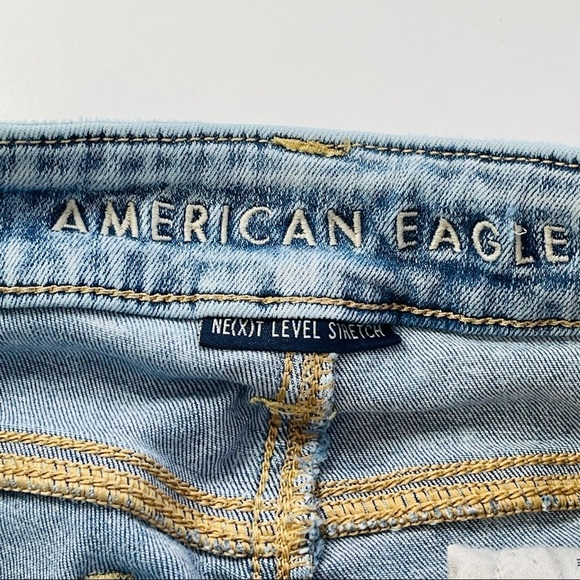 American Eagle hi rise jegging acid wash distressed next level stretch size 00P - Picture 6 of 12